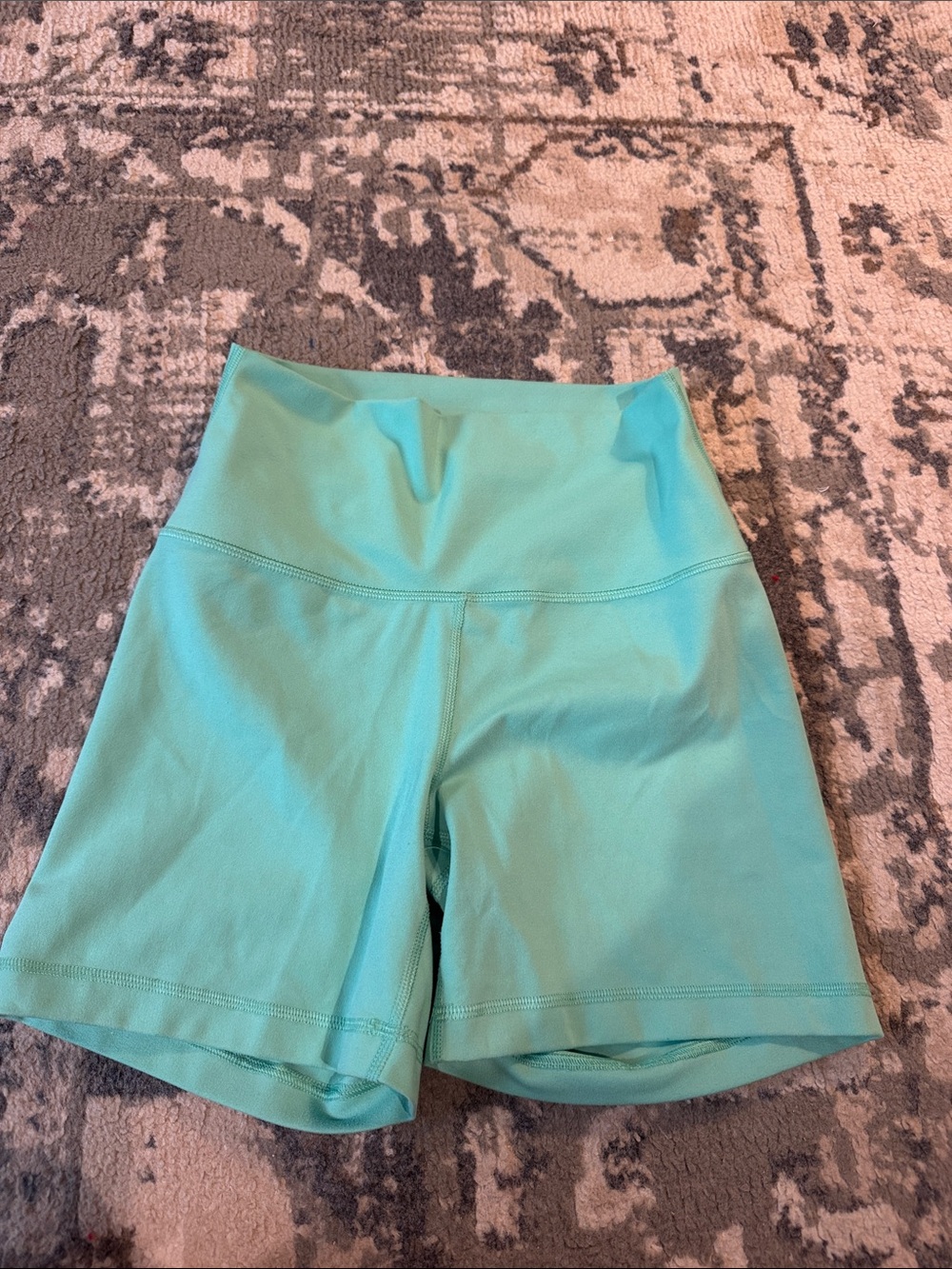 Yogalicious High Waist Aqua-Turquoise Bike Shorts